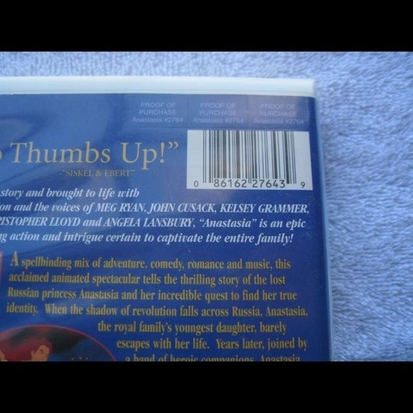 Anastasia 1997 Fox Animated Ryan Cusack Lloyd VHS Cassette Tape Bundle for $1 - Picture 3 of 6